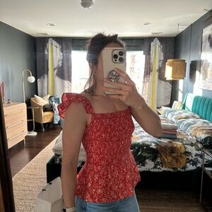 Madewell, size 0, smocked tank top, never worn
